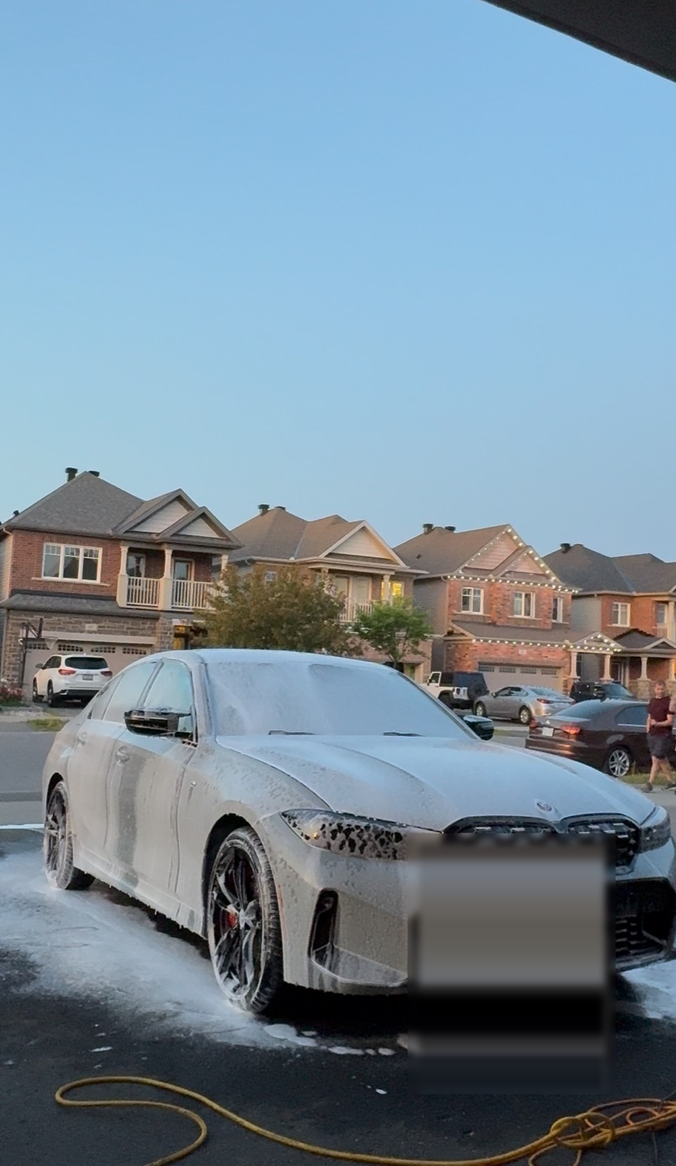 Foam wash at golden hour