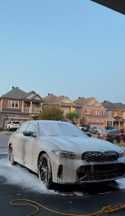 Foam wash at golden hour