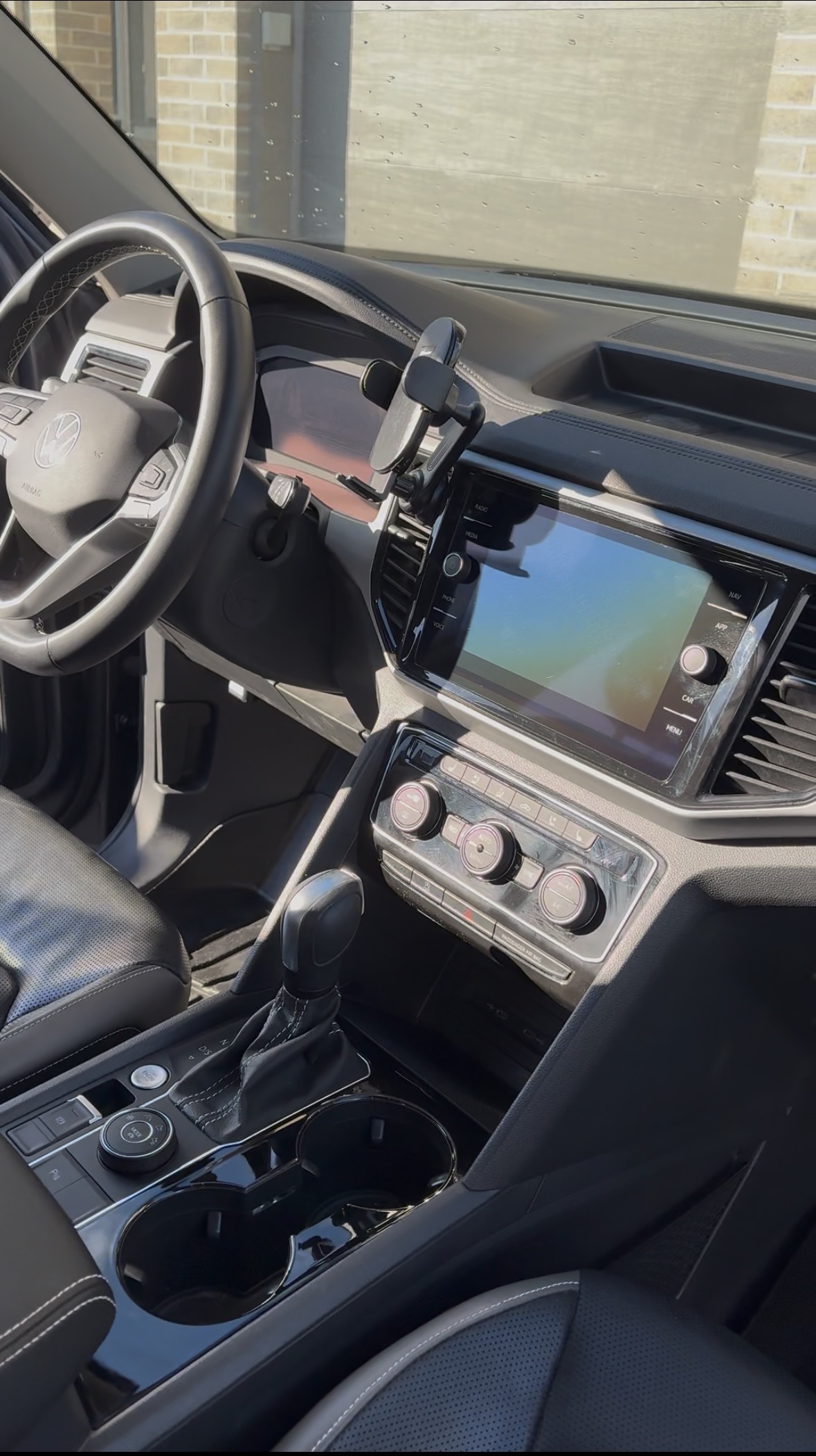 Interior Detailing — VW dashboard and steering wheel
