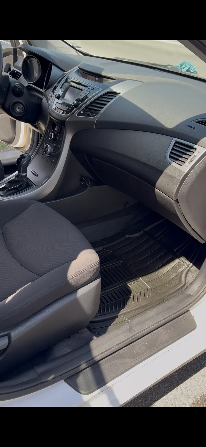 After — Hyundai Elantra interior detail